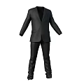 Classic Black Suit with Jacket and Pants for Formal Business Attire