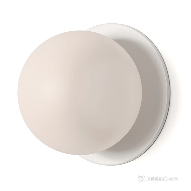 White Spherical Modern Wall Sconce With Stylish Design For Home Interior 3d model