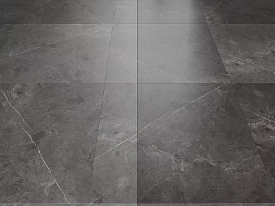 High Quality Gray Marble Floor With Natural Veins And Polished Surface 3d model