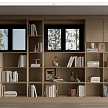 Modern Bookcase Book Decoration Bookshelf 3d model
