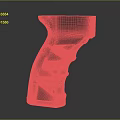 Modern Ergonomic Gray Weapon Grip with Textured Non Slip Design for Firearms