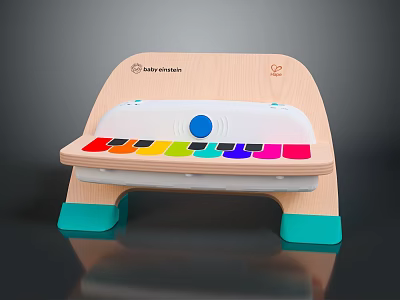 Baby Einstein Wooden Toddler Musical Toy With Colorful Piano Keys And Blue Base 3d model