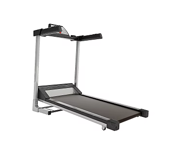 Sturdy Home Gym Treadmill With Running Belt Handrails And Digital Display For Fitness 3d model