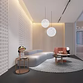 Modern Public Office Space With Open Layout Comfortable Seating Green Plants And Wall Art Decor