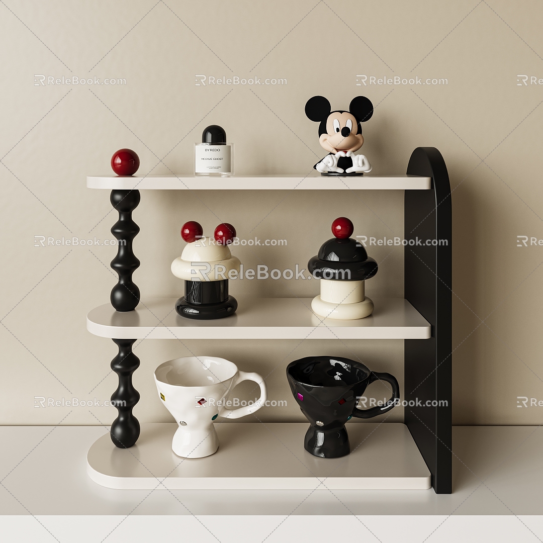 Mug Coffee Cup Cup Storage Rack Toothpick Box Mickey Mouse 3d model