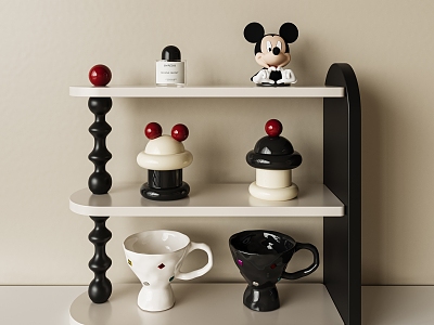 Mug Coffee Cup Storage Rack Toothpick Box Mickey Mouse 3d model