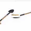 Sports Equipment Two Durable Shovels With Wooden Handles And Black Blades For Outdoor Use