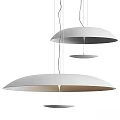 Modern Pendant Lights With Multiple White Dome Shades Hanging Design 3d model