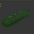 Green Military Weapon Missile With Surface Structural Details And Component Design