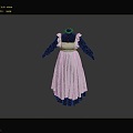 Modern apron maid costume cook maid 3d model