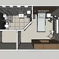 Modern Hospital Room Interior With Medical Bed Window And Equipment