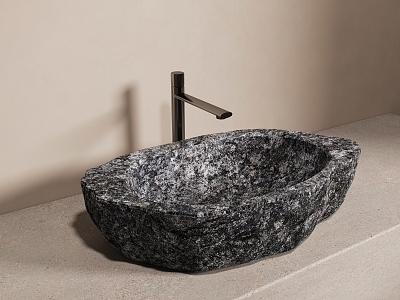 Modern stone trough basin sink faucet model