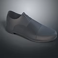 Gray Leather Lace Up Formal Shoes With Classic Business Design Style