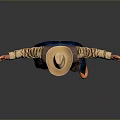 Cowboy Man With Beard Wearing Cowboy Hat And Brown Vest Standing Arms Outstretched