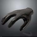White And Black Knitted Mesh Work Gloves Featuring Protective Design And Comfortable Fit 3d model