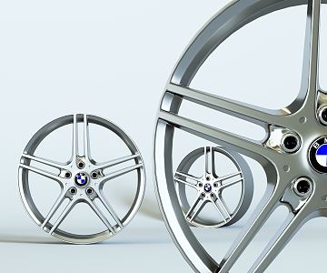 Modern wheel hub metal hub 3d model