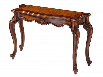 Classic Wooden Console Table With Ornate Carved Details And Elegant Legs Design 3d model