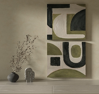 Quiet Wind Decorative Painting 3d model