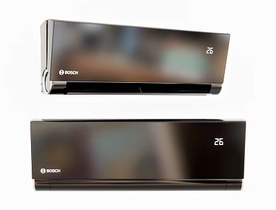 BOSCH Dark Colored Wall Mounted Air Conditioner With 26 Degree Temperature 3d model