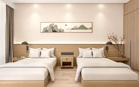 Hotel Rooms Modern Rooms 3d model