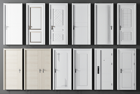 Modern swing door 3d model