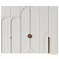 Modern White Wardrobe With Sleek Metal Handles And Minimalist Design For Contemporary Home