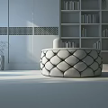 Post-modern sofa stool 3d model