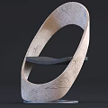 Unique Modern Wooden Single Chair With Curved Artistic Design And Smooth Texture
