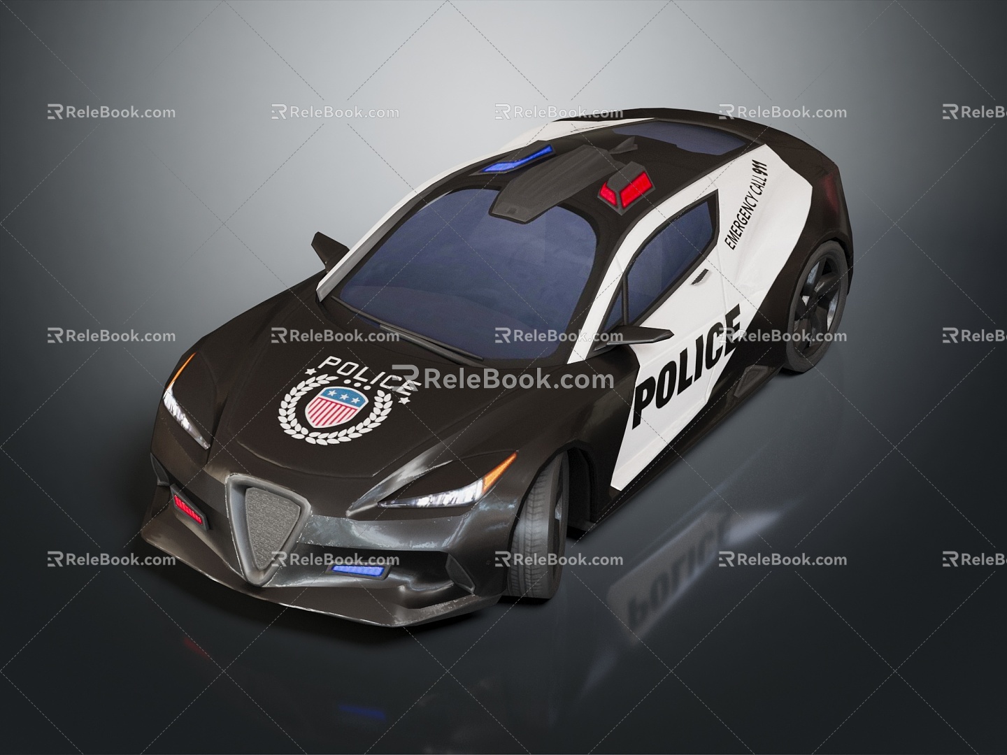 Modern Police Car Police Car Concept Police Car 3d model