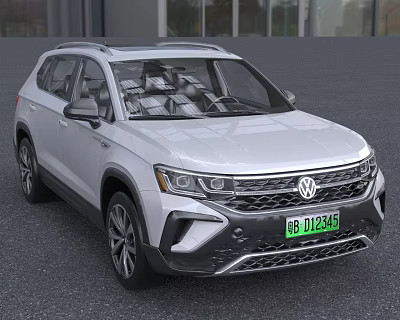 White Stylish SUV Car with Sleek Body Lines Modern Front Grille and Alloy Wheels 3d model