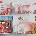 Colorful Inflatable Arch Moon Structure With Balloons Strawberries Trees And Decorative Elements
