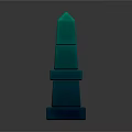 Teal Colored Tower Like Structure With Stacked Cubes And Base Design