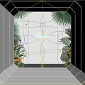 Cartier Photo Check in Spot With Palm Leaves And Tropical Plants