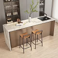 Bar Counter Bar Stool Bar Counter Water Bar Counter Island Bar Stool Bar Stool Wine Cabinet Decorative Cabinet Wine Bottle Home Decoration Island Table Dining Table Integrated 3d model