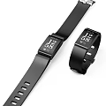 Modern Smart Fitness Bracelet With Black Strap Time And Heart Rate