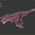 Realistic Ferocious Horned Dinosaur With Red Black Scales Open Mouth 3D Render