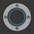 Pipe pipe observation window water pipe valve iron pipe fitting flange tee joint pipe 3d model
