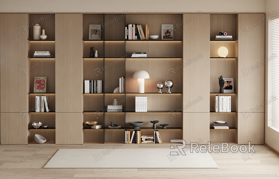 Modern Bookcase Decorative Cabinet model