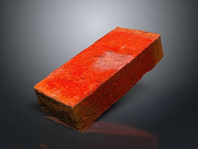 Classic Red Brick With Textured Surface And Solid Architectural Construction 3d model