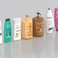 Bathroom Essentials Featuring Various Shampoo And Body Wash Bottles Of Different Brands