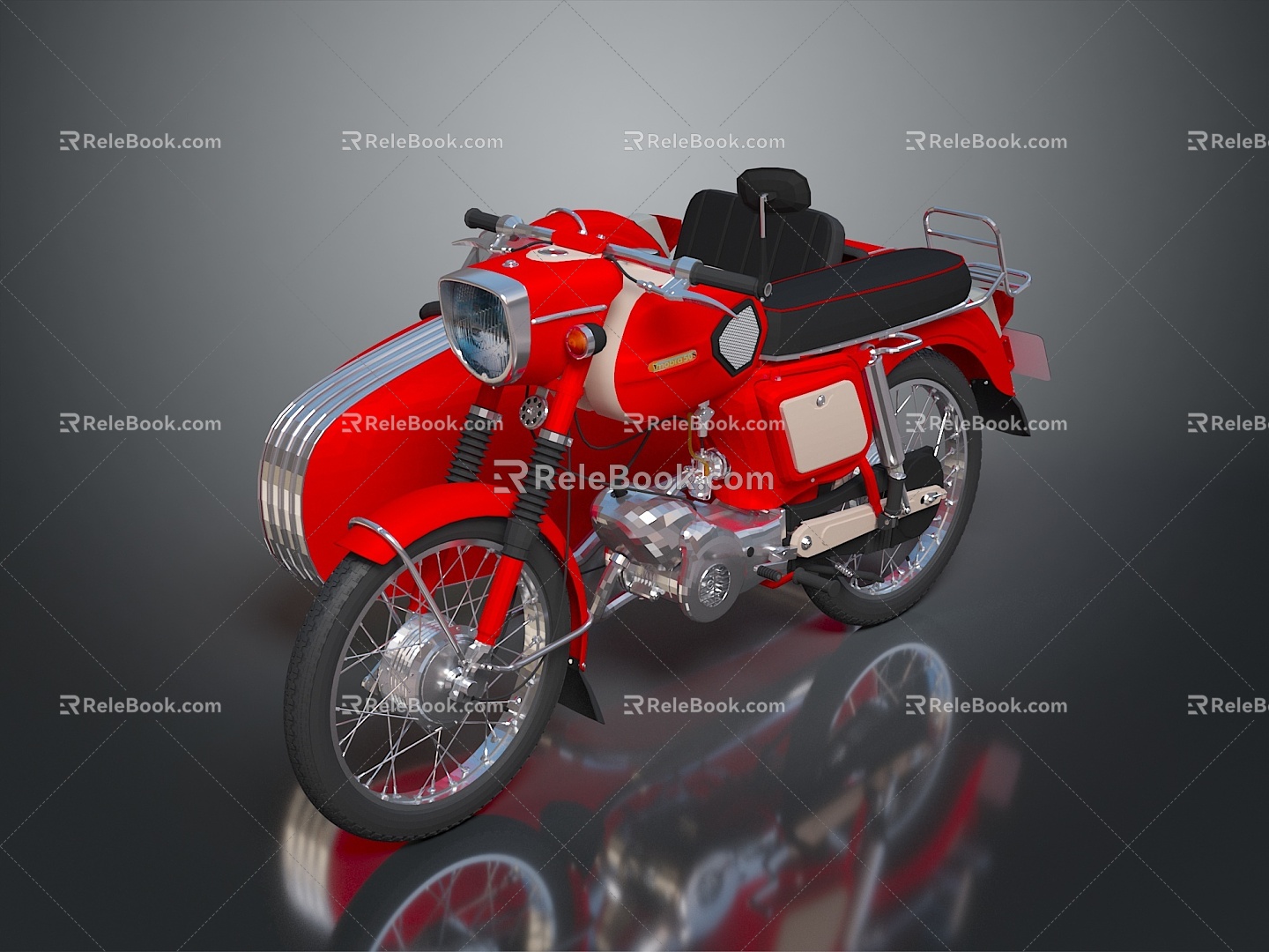 Industrial Style Motorcycle Postman Motorcycle Three-wheeled Motorcycle Classic Motorcycle Retro Motorcycle Classic Motorcycle 3d model