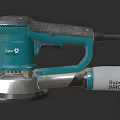 Super Brand Industrial Power Sander With Turquoise Body Black Handle And Silver Base