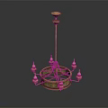 Elegant Golden Chandelier With Multiple Candle Shaped Arms And Ornate Base Design