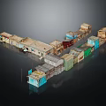 Makeshift Buildings With Various Colors And Mixed Materials In Densely Arranged Shanty Town