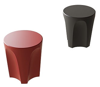 Modern side corner stool 3d model