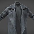 windbreaker leather clothes top coat clothing 3d model