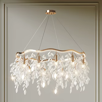 Crystal Chandelier Crystal Chandelier Round Chandelier Light Luxury Chandelier 3d model