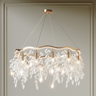 Crystal Chandelier Crystal Chandelier Round Chandelier Light Luxury Chandelier 3d model