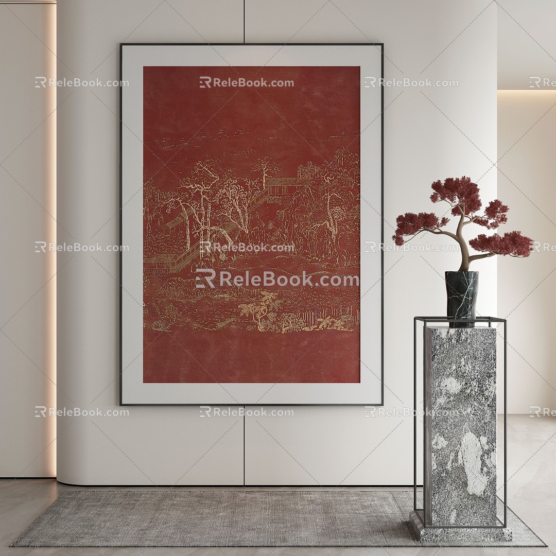 New Chinese Decorative Painting 3d model