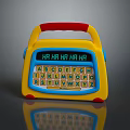 Kids Educational Laptop Toy With Yellow Red Blue Design ABC Keyboard And Laughing Screen